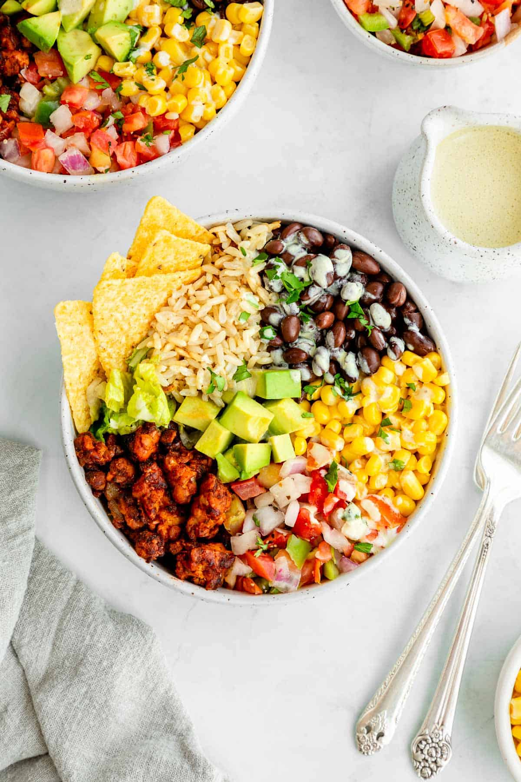 VEGAN TEMPEH BURRITO BOWLS