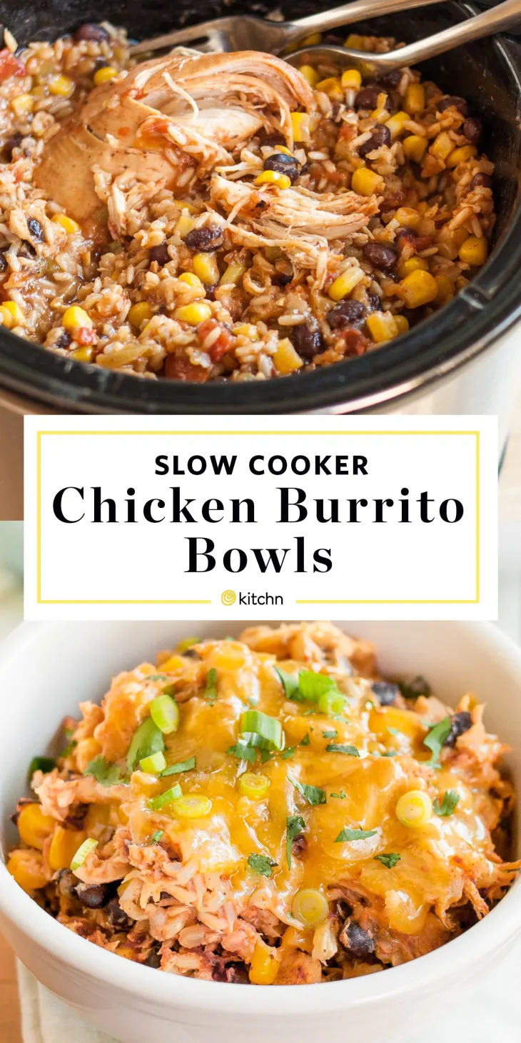 Slow Cooker Chicken Burrito Bowls