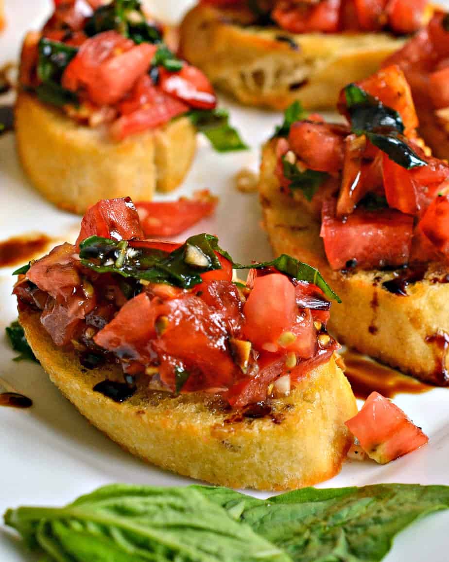 Easy bruschetta with Balsamic Glaze