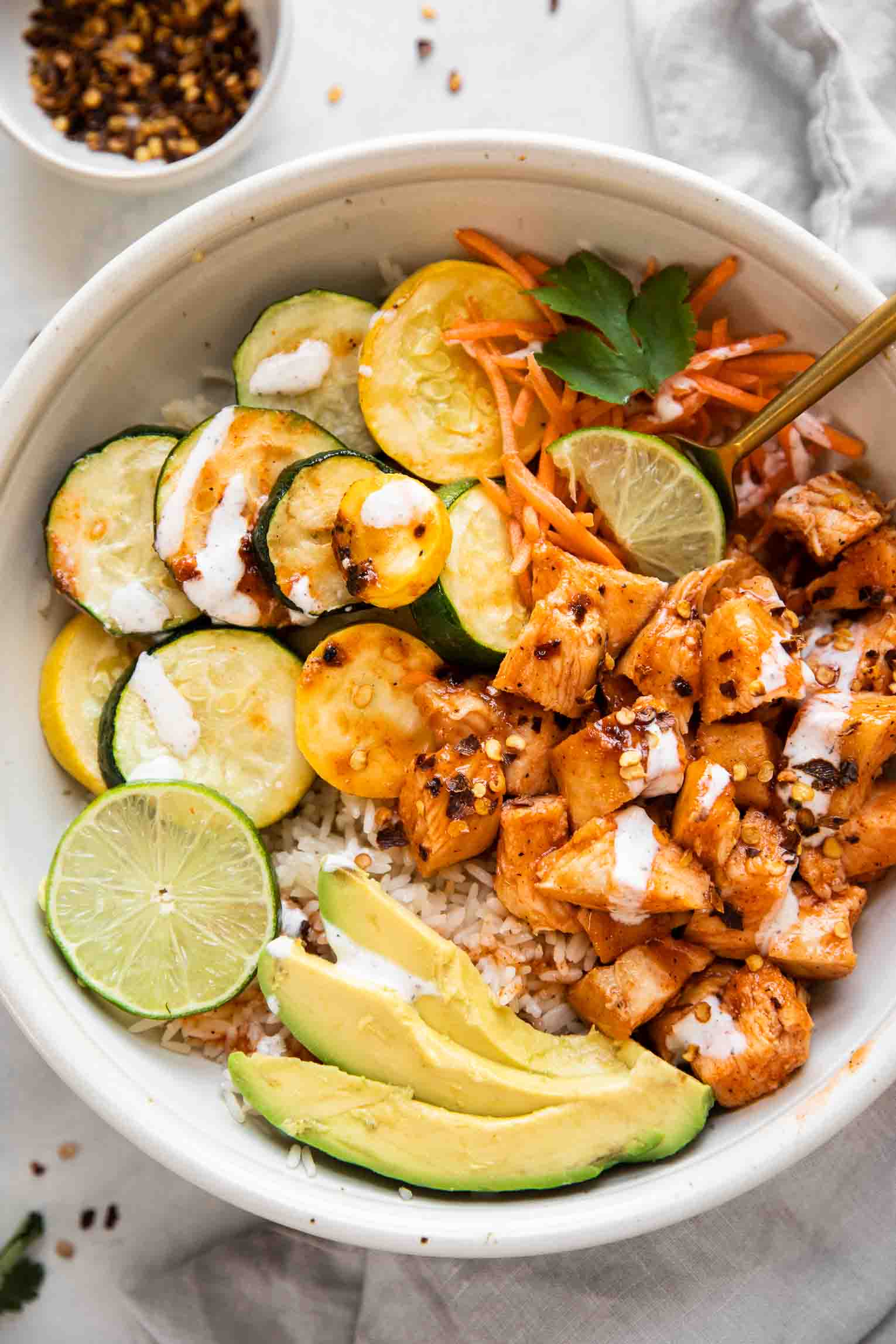 Hot Honey Chicken Bowls