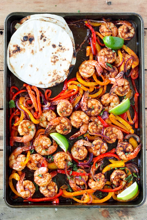 EASY SHEET PAN SHRIMP FAJITA RECIPE