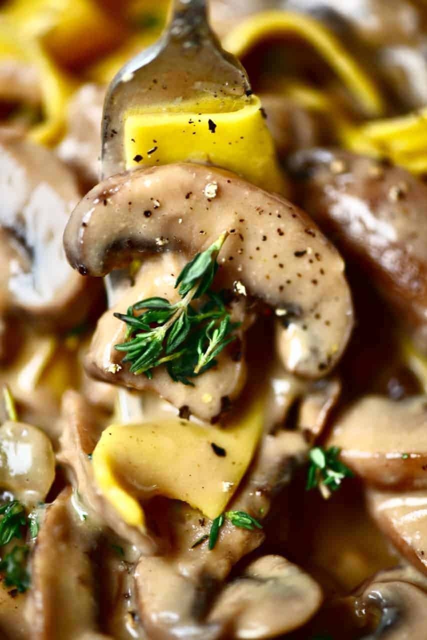 SUPER CREAMY VEGAN MUSHROOM SAUCE PASTA