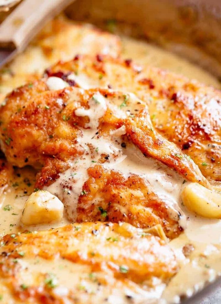 Creamy garlic chicken breasts