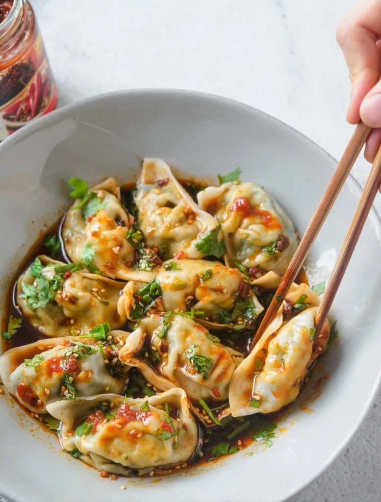Steamed Dumplings with The Best Dipping Sauce