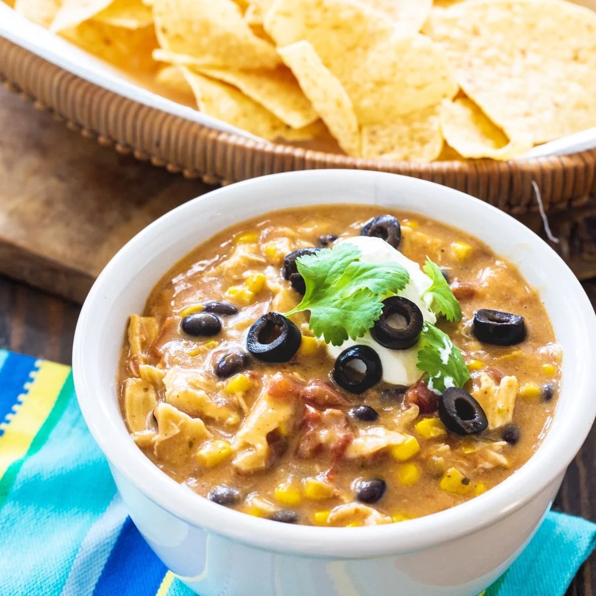 Slow Cooker Chicken Tortilla Soup