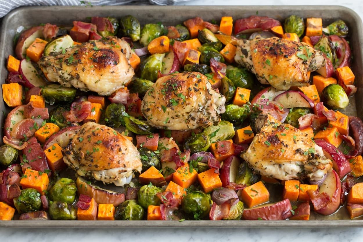 One Pan Autumn Chicken Dinner