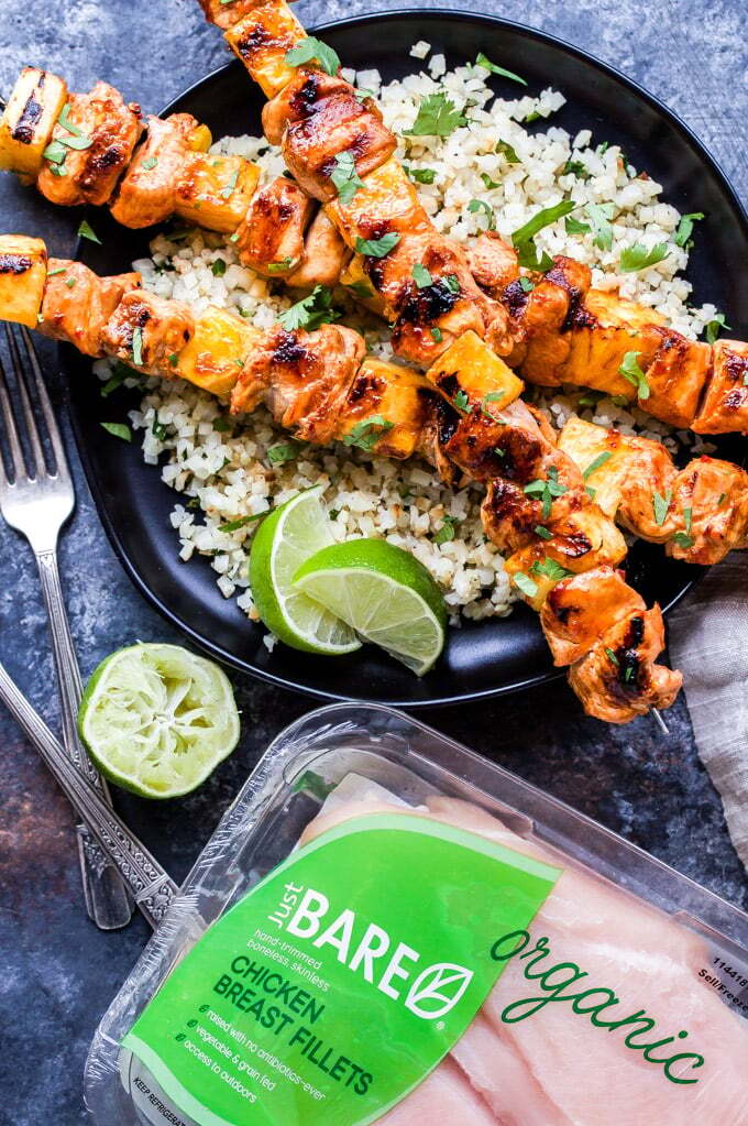 Sweet and Spicy Grilled Chicken and Pineapple Skewers