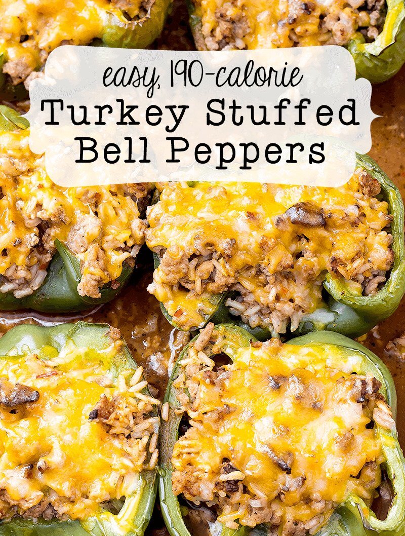 EASY, 190-CALORIE TURKEY STUFFED PEPPERS