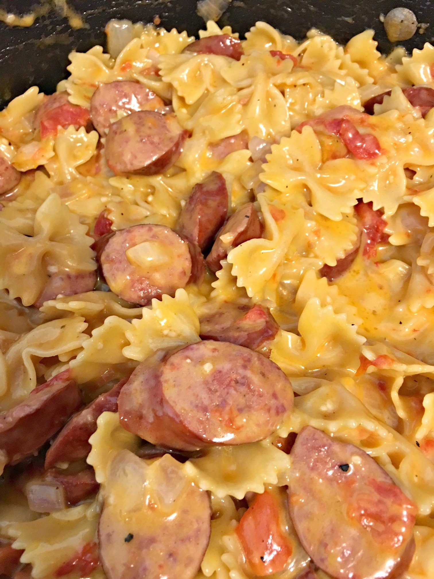 One pot smoked sausage pasta