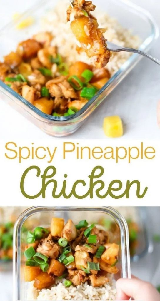 Spicy Pineapple Chicken Meal Prep