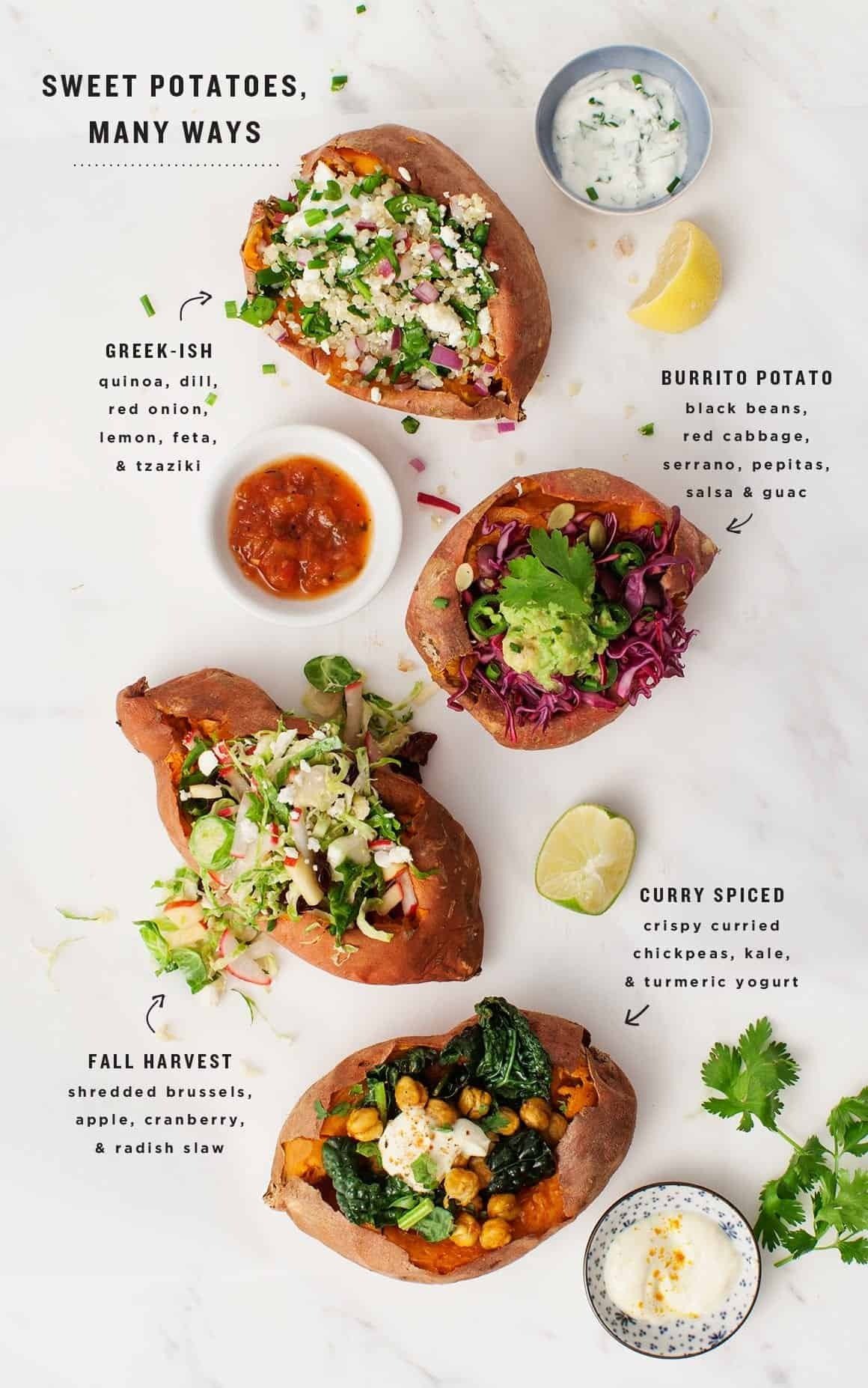 Curry Spiced Stuffed Sweet Potatoes