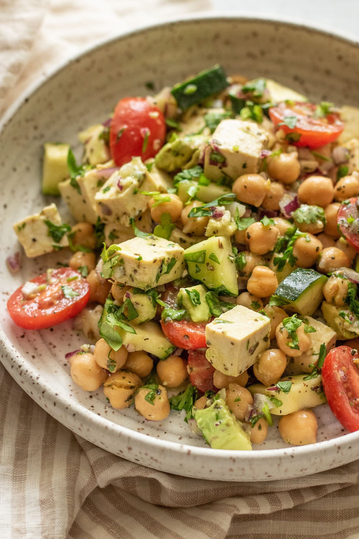 Protein packed Avocado Chickpea Salad