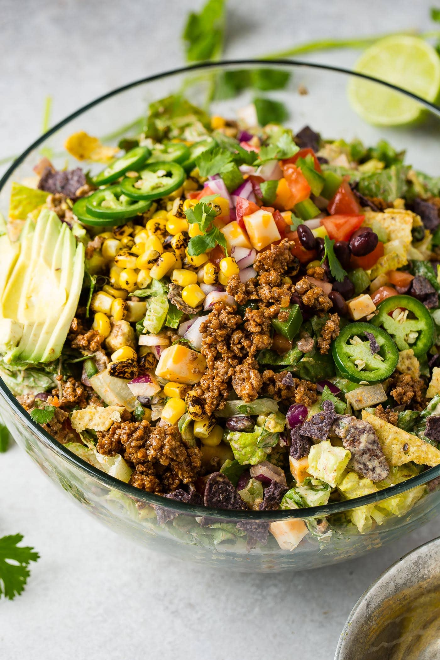 Chopped Tex-Mex Ground Beef Taco Salad