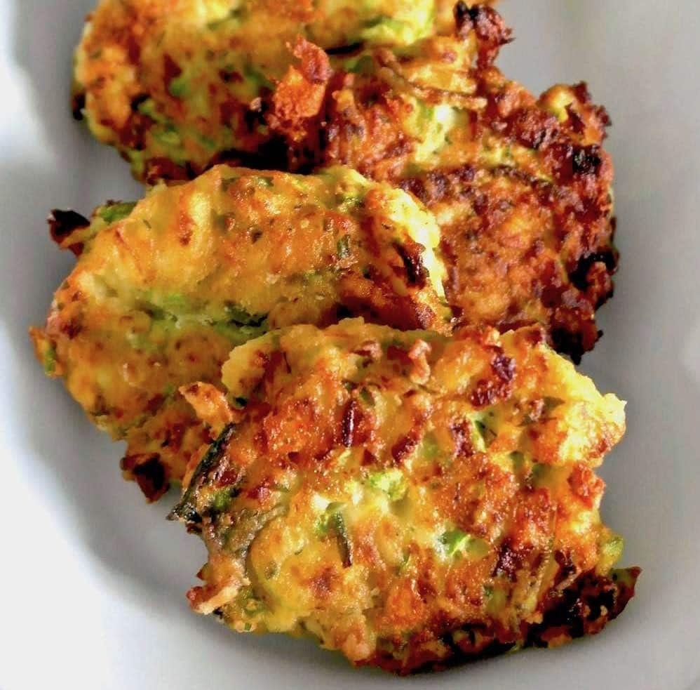 Greek Zucchini Fritters with Feta and Herbs