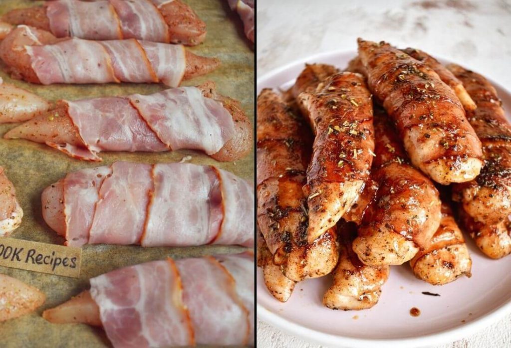 Bacon-wrapped chicken tenders