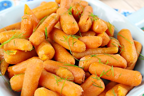 Baby Carrots with Honey and Brown Sugar