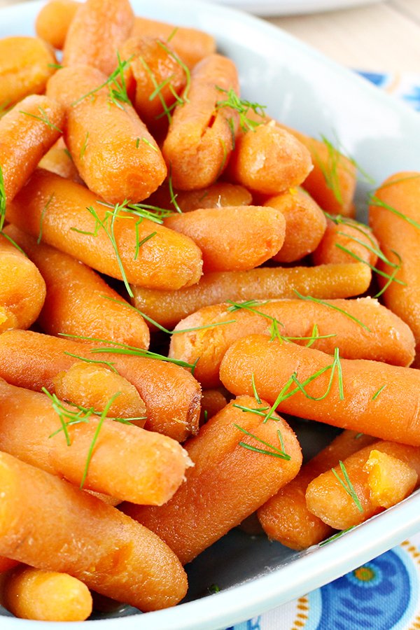 Baby Carrots with Honey and Brown Sugar