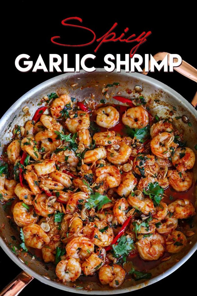 Spicy garlic shrimp