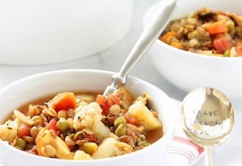 Heart Healthy Mediterranean Vegetable Lentil Soup