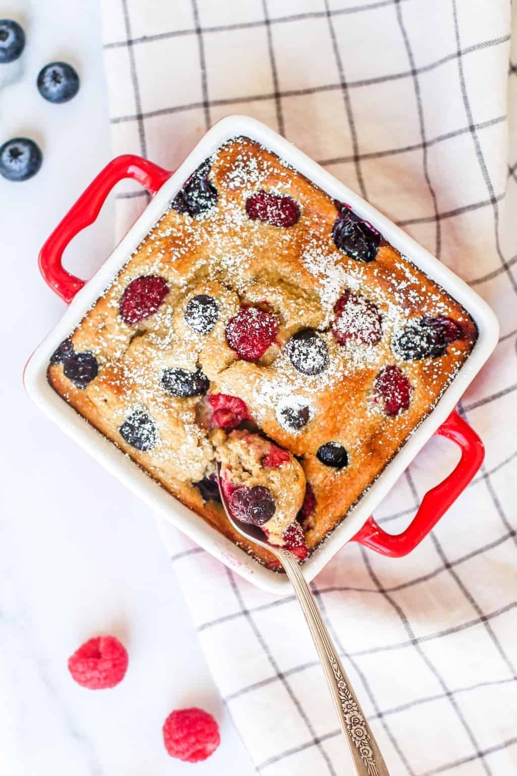 Baked Oats with Blueberries & Raspberries