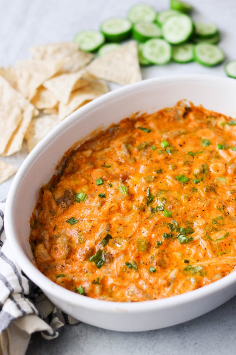 Healthy and Whole30 Buffalo Chicken Dip Recipe
