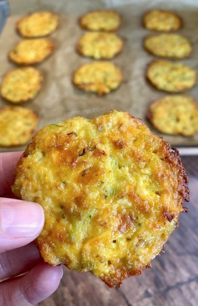 Low Carb Crispy Broccoli Cheese Rounds
